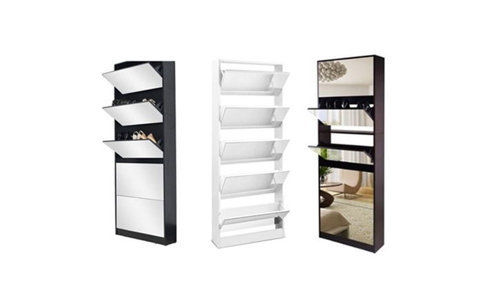 Hyperli 5 Door Stackable Shoe Storage Cabinet With Mirror For R1399