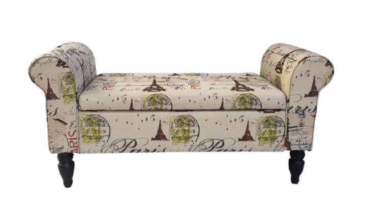 Hyperli Hazlo Paris Double Chaise Ottoman Bench With Storage For
