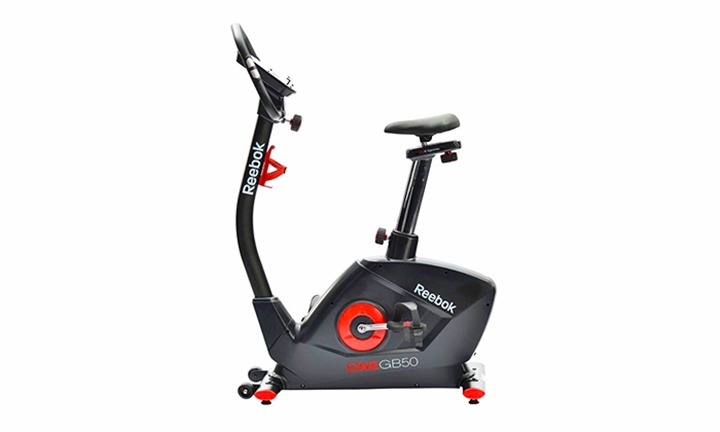 reebok gb50 one series exercise bike black with red trim