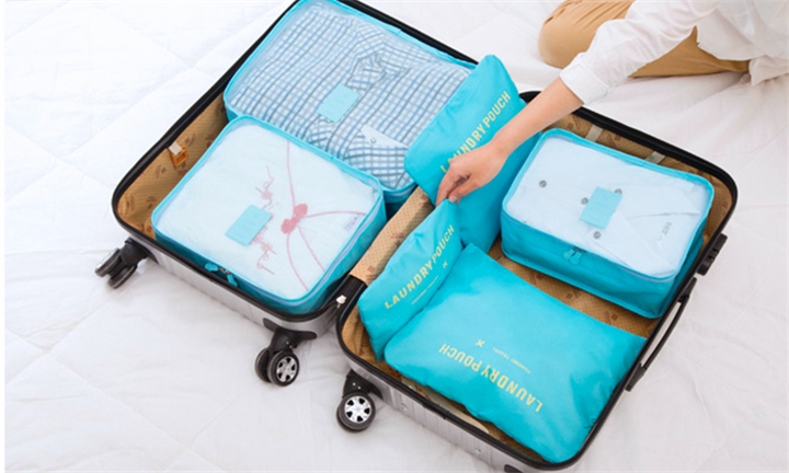 6 piece luggage organiser