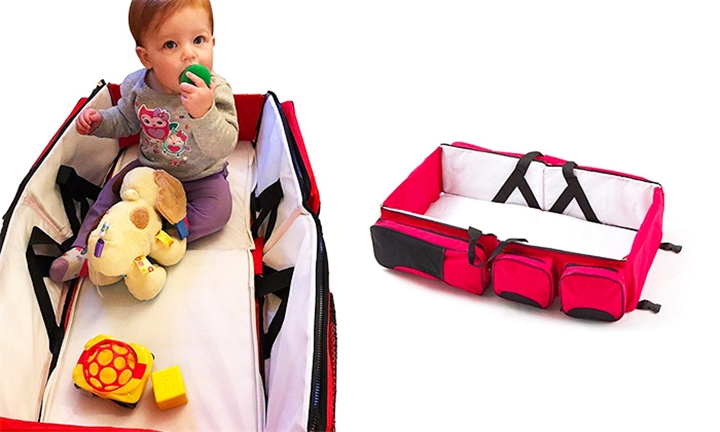 3 in 1 portable bassinet diaper bag and changing station