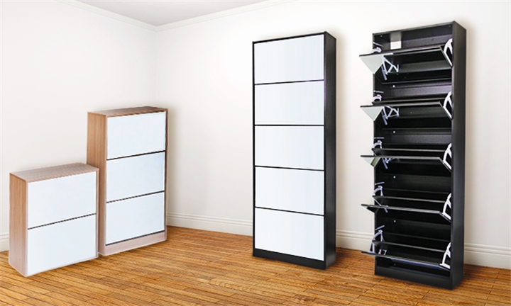 Hyperli Fine Living 5 Tier Stackable Mirror Shoe Cabinet For R1499